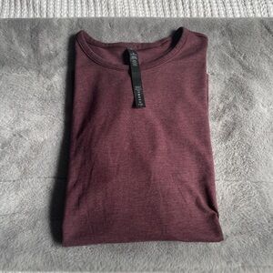 Lululemon basic tee. Size large. New without tags. Never worn. Maroon.